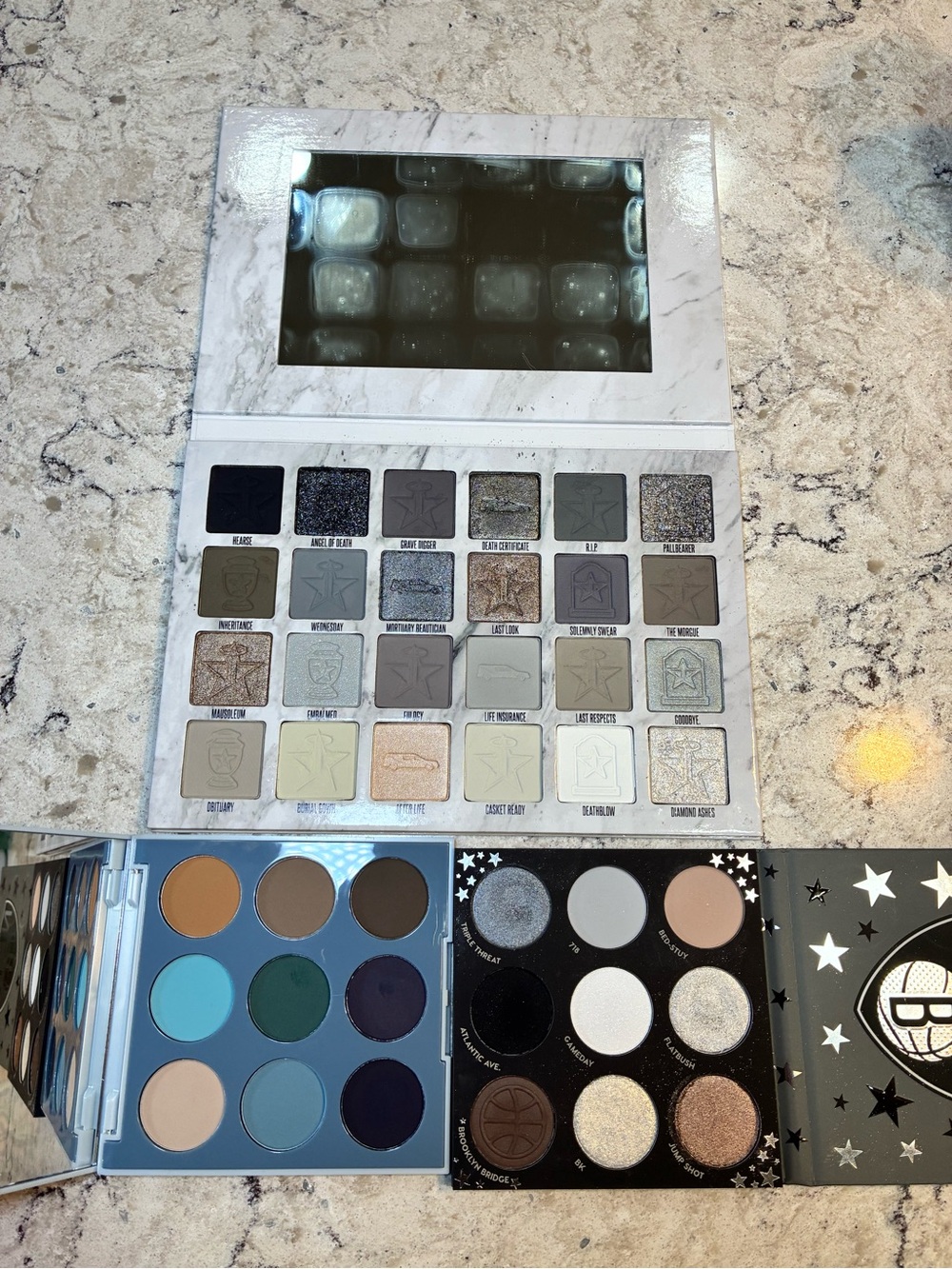 JeffreeStar Cremated & Morphe & Colourpop eyeshadow palettes